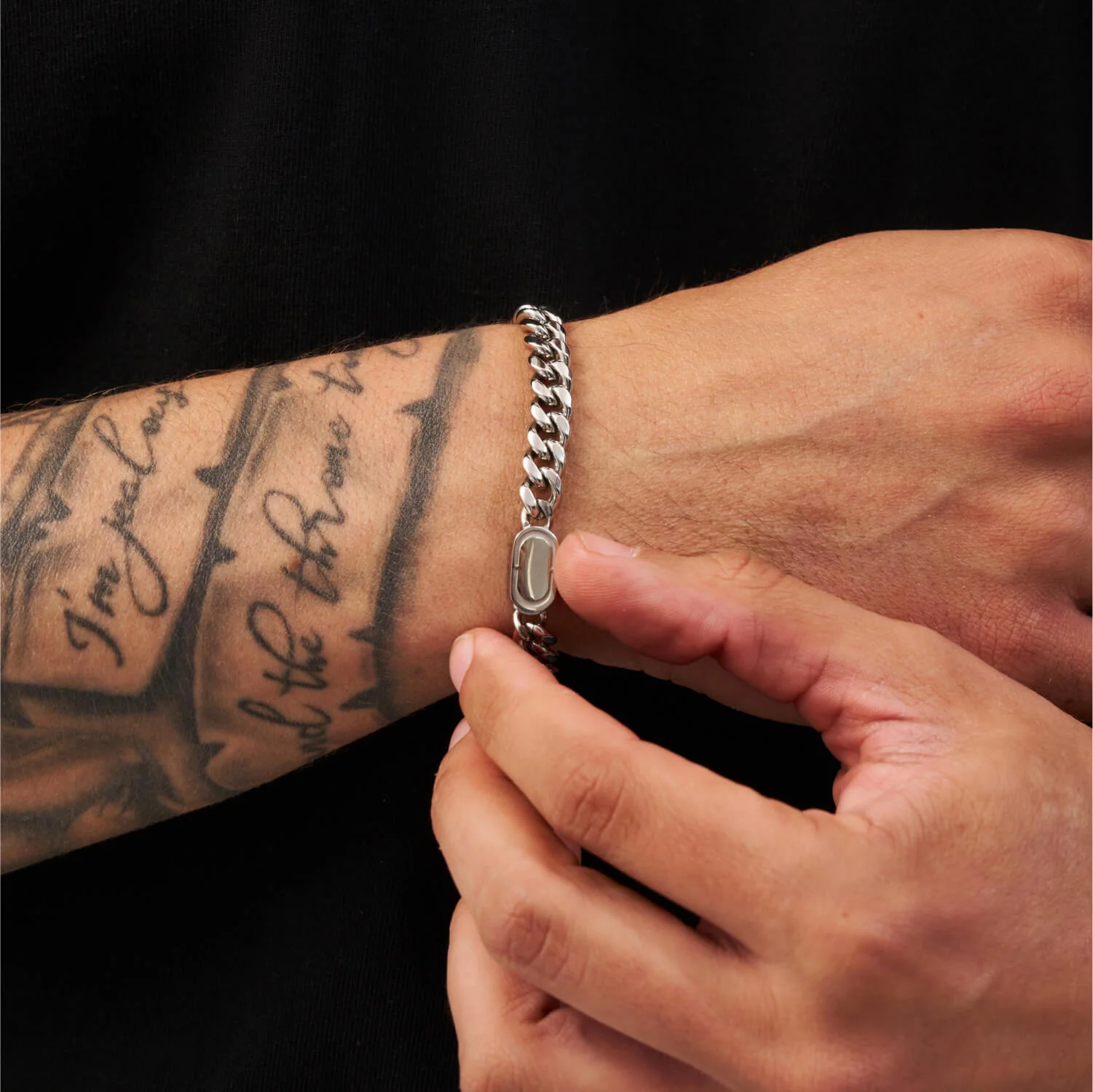 Cuban Bracelet (Silver) 8mm - Image 3