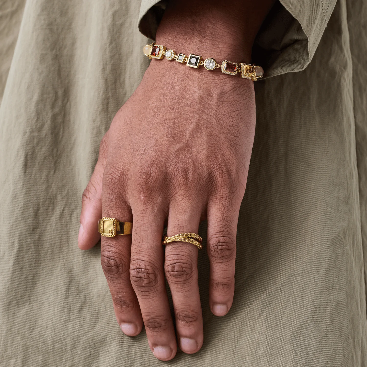 Gemstone Bracelet (Gold) - Image 7