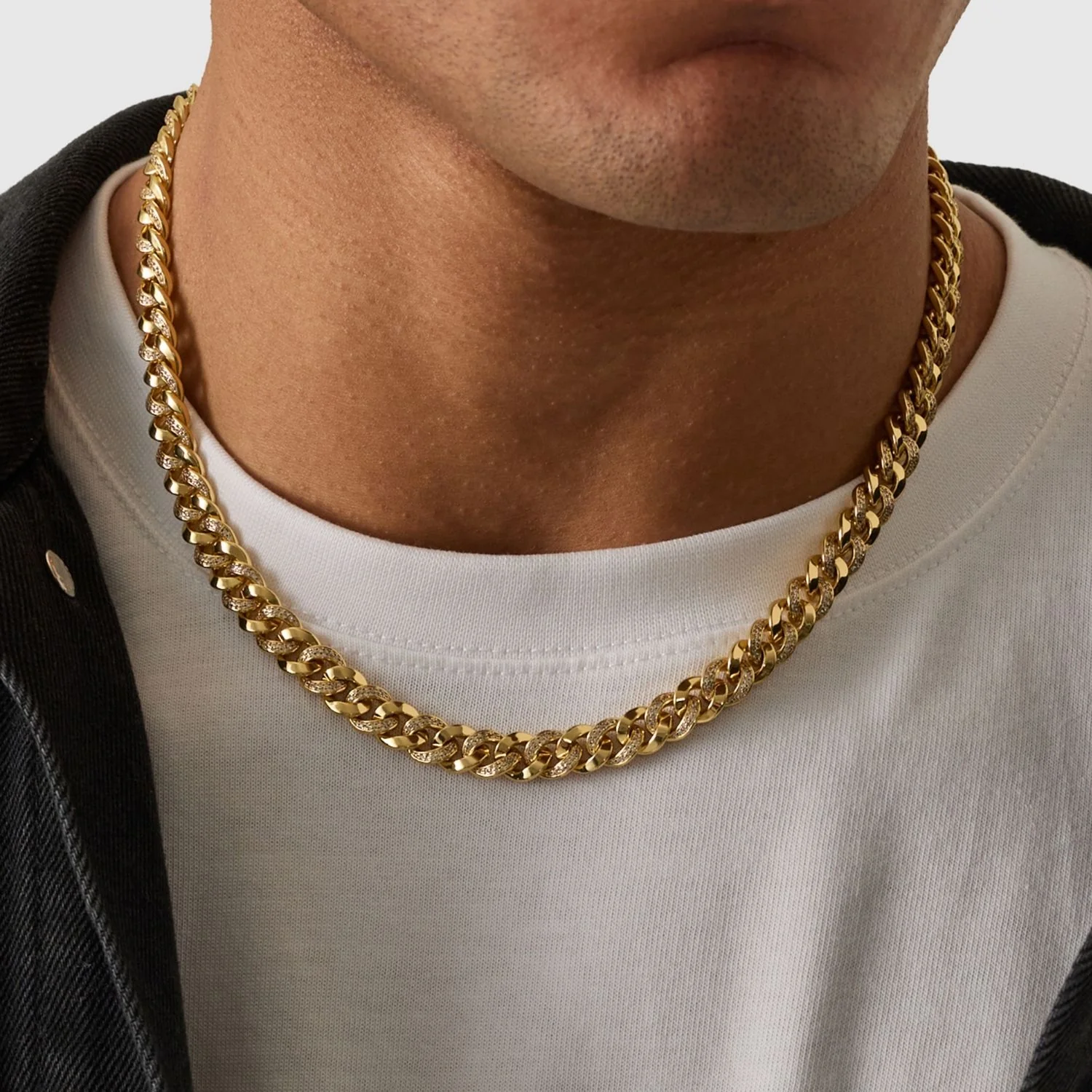 Half Iced Cuban (Gold) 8mm - Image 5