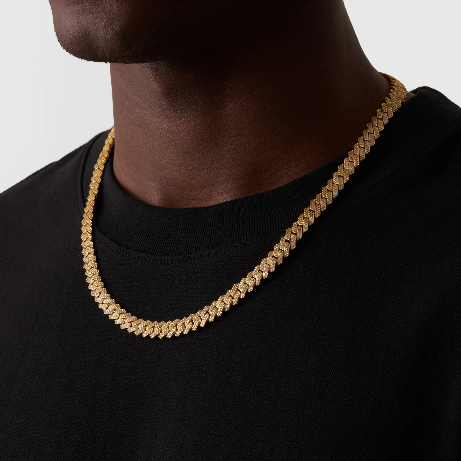 Prong Link Iced Cuban (Gold) 8mm - Image 3