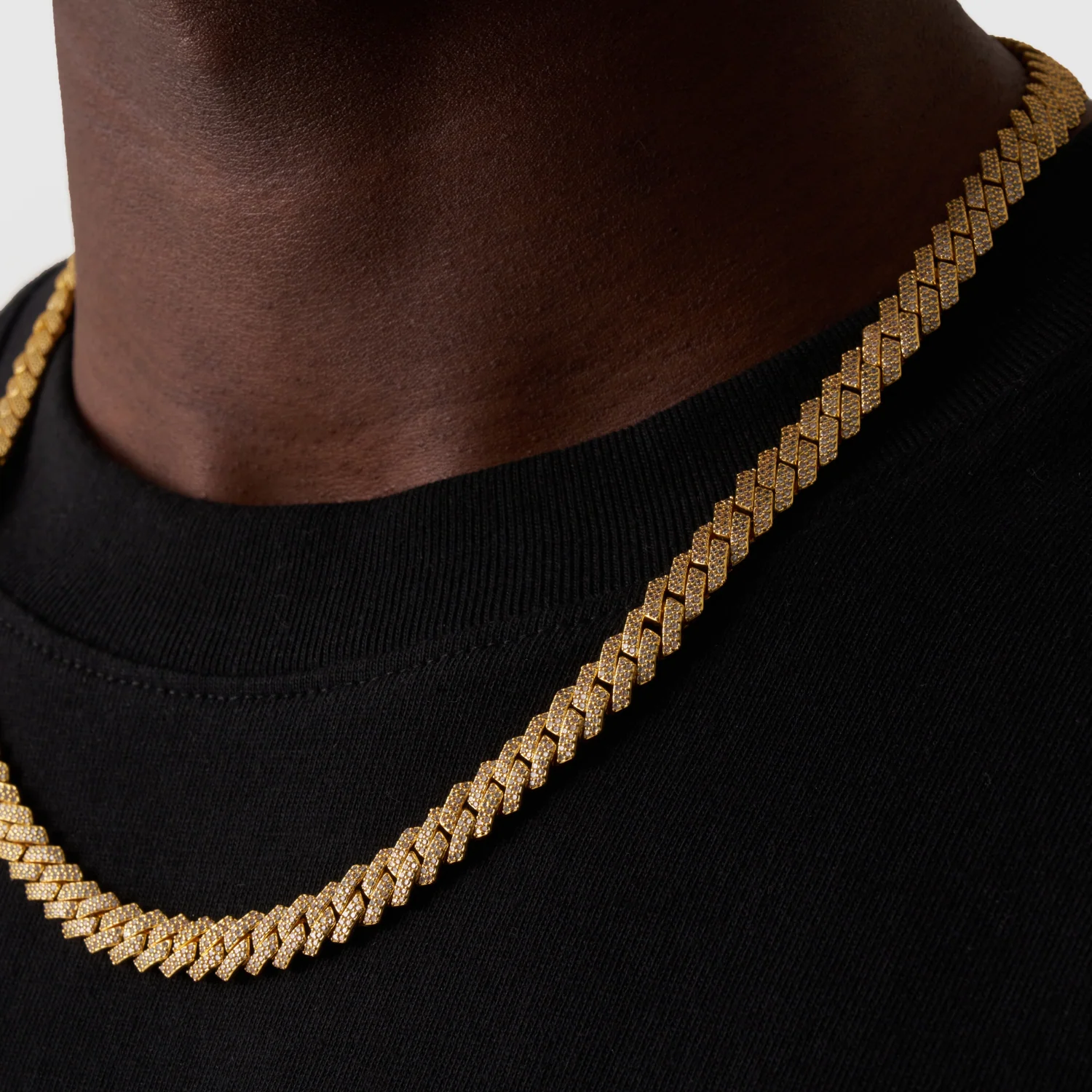 Prong Link Iced Cuban (Gold) 8mm - Image 6
